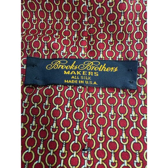 Brooks Brothers‎ Makers All Silk Tie - Red and Gold Made in USA - Picture 3 of 5